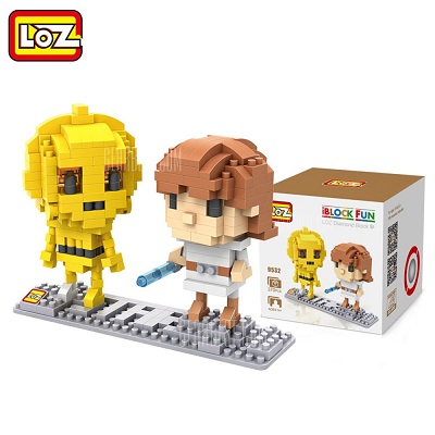 LOZ 370Pcs Star Wars Luke Skywalker and C3 - PO Robot