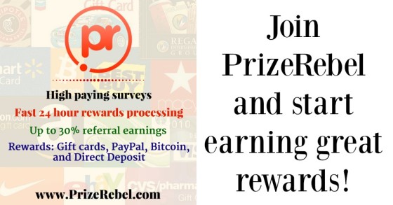 Join PrizeRebel and start earning great rewards