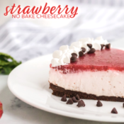 Valentines day strawberry cheesecake slice