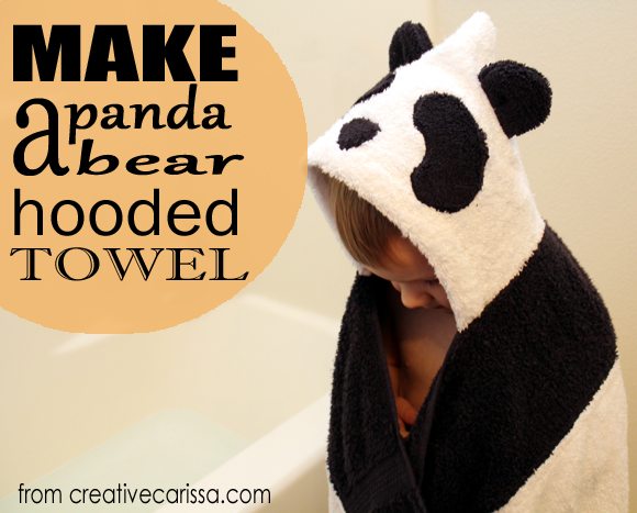 Make a Panda Bear Hooded Towel