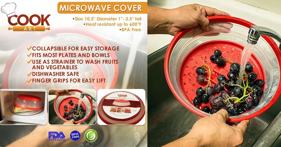 Cookart Microwave Plate Cover Collapsible Colander Fabulessly Frugal