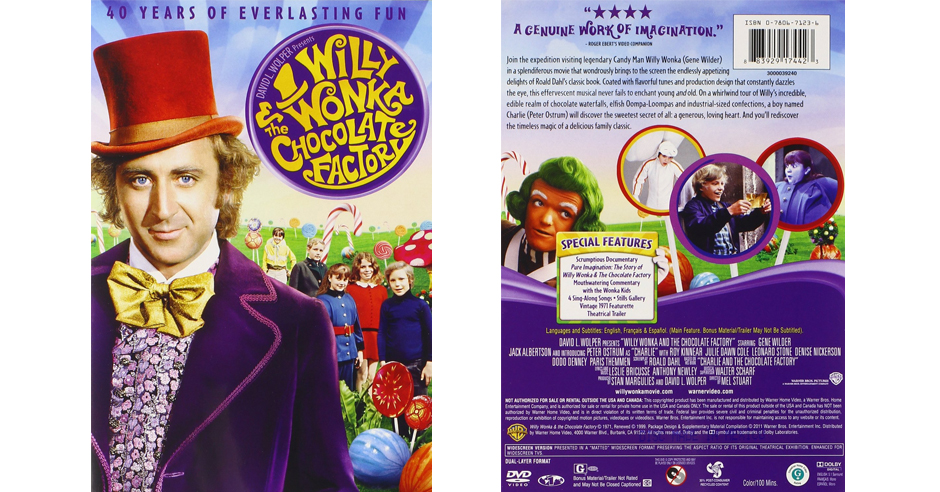 Willy Wonka & The Chocolate Factory 40th Anniversary Edition DVD ...