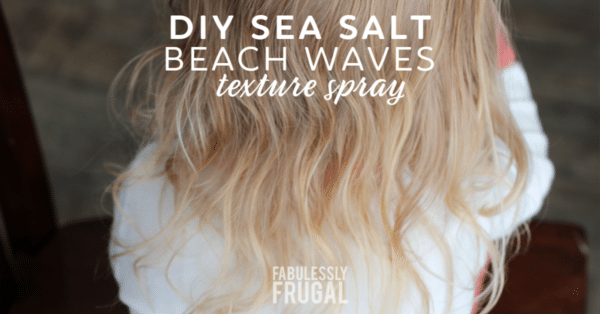 DIY sea salt beach waves texture spray