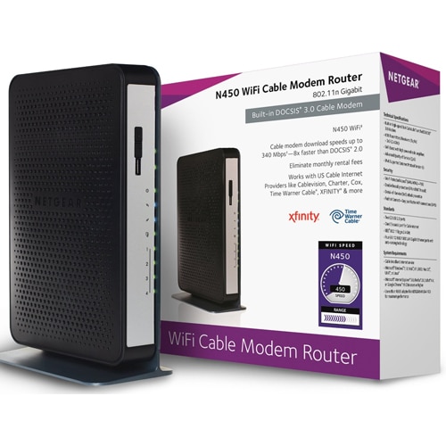 NETGEAR N450 WiFi DOCSIS 3.0 Cable Modem Router $69.99 (Reg. $81.99 ...