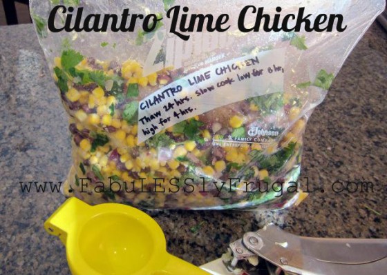 Freezer Meal Recipe: Cilantro Lime Chicken {Slow Cooker} Recipes ...