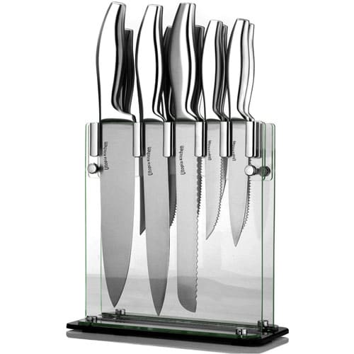 Utopia Kitchen Premium Class Stainless-Steel 12 Knife Set with Acrylic  Stand $32.99 (Reg. $300) - Fabulessly Frugal