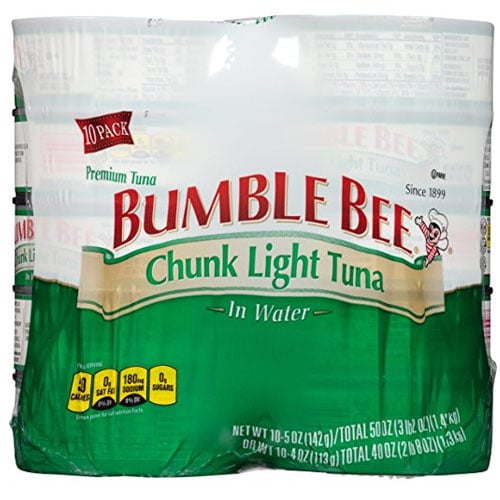 10-Pack of Bumble Bee Chunk Light Tuna in Water $6.39 (Reg. $8)
