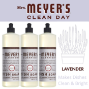 Amazon: 3-Pack MRS MEYERS Liquid Dish Soap, Lavender, 16 oz. as low as...