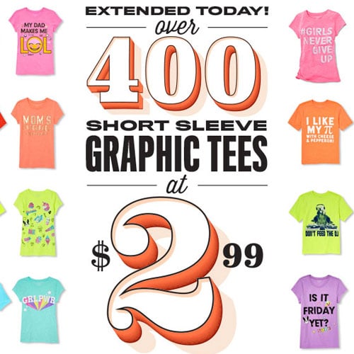 The Children’s Place: Short Sleeve Graphic Tees $2.99 (Reg. $10.50)