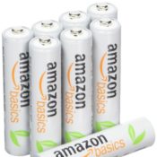 AmazonBasics AAA Rechargeable Batteries (8-Pack) $9.99 (Reg. $12)