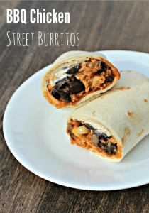 BBQ Chicken Street Burritos with Organic Corn and Black beans