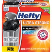 80-Count Hefty Ultra Strong Blackout Trash Bags as low as $7.90 Shipped...