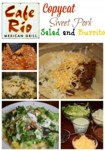 cafe rio sweet pork salad and burrito