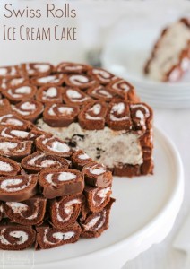 Easy Swiss Rolls Cookies and Cream Ice Cream Cake Recipe