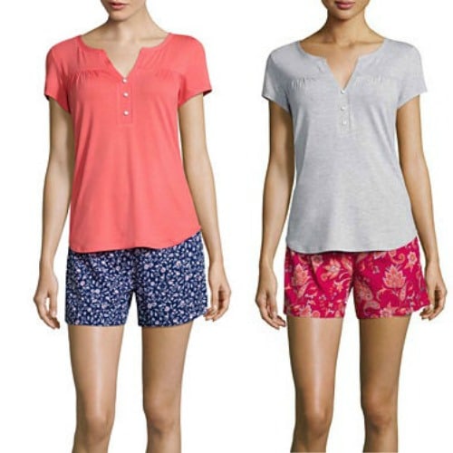 JCPenney Women's Shorts Pajama Set 18.99 (Reg. 44) Fabulessly Frugal