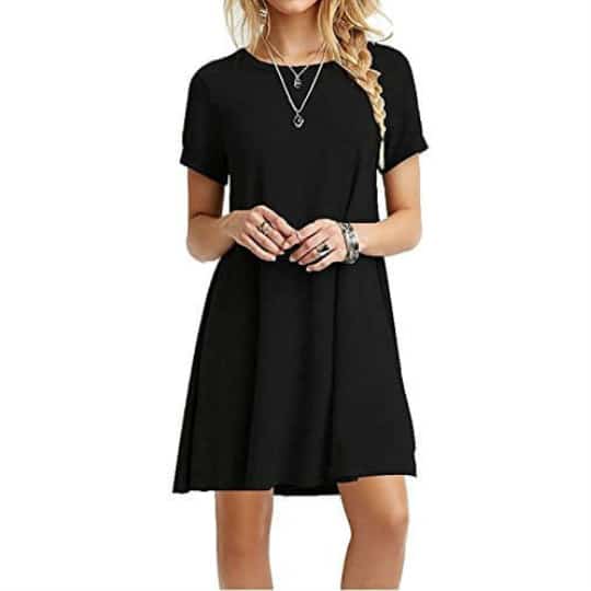 Amazon Women s Flowy  Swing T Shirt  Dress  Plus  Size  