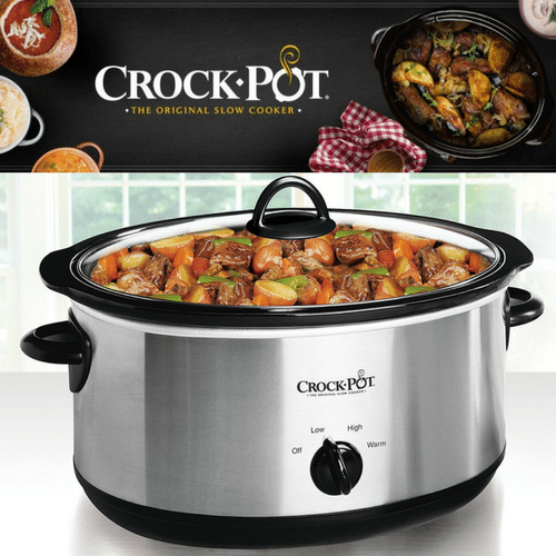 Amazon CrockPot Stainless Steel 7Quart Oval Manual Slow Cooker 19