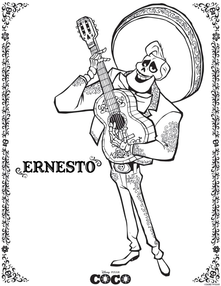 coloring pages tio oscar coco