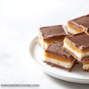 Snicker's Fudge on a serving platter