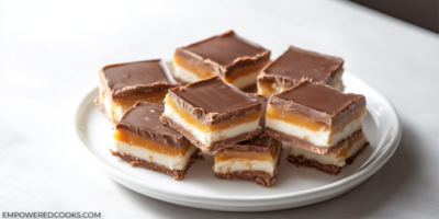 Snicker's Fudge on a serving platter