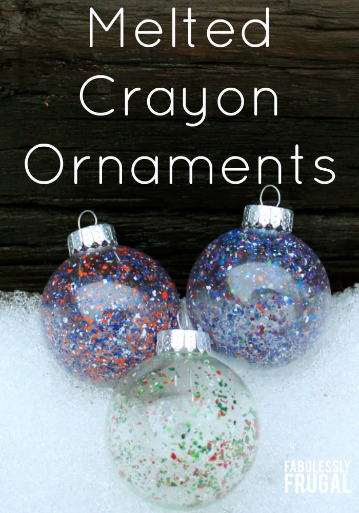 DIY Melted Crayon Ornaments - Fabulessly Frugal