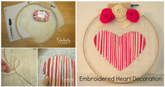 Embroidered Heart Decoration