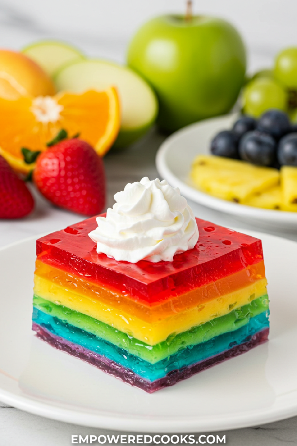 fruit flavored rainbow jello