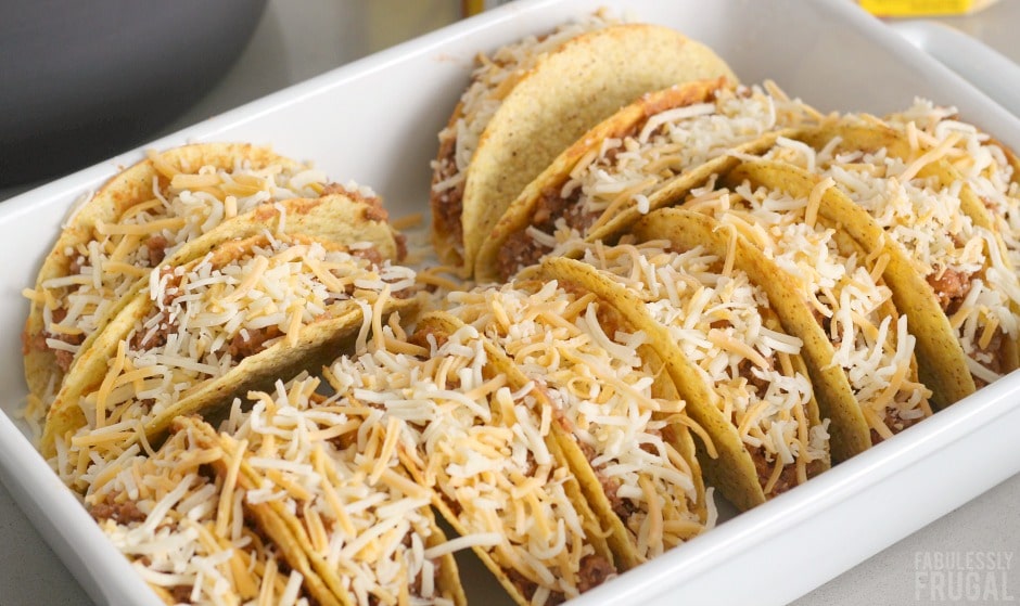 Easy Oven Baked Tacos Recipe Fabulessly Frugal
