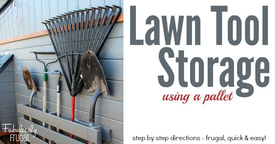 lawn tool storage idea