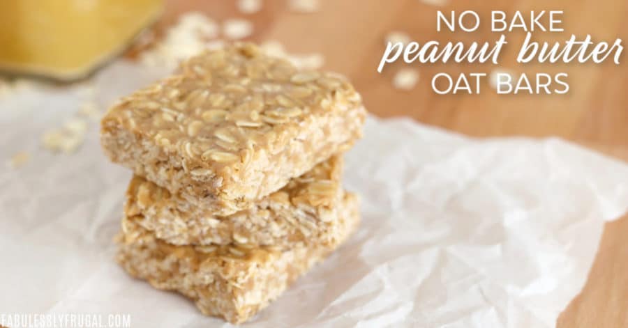 no bake peanut butter oat bars