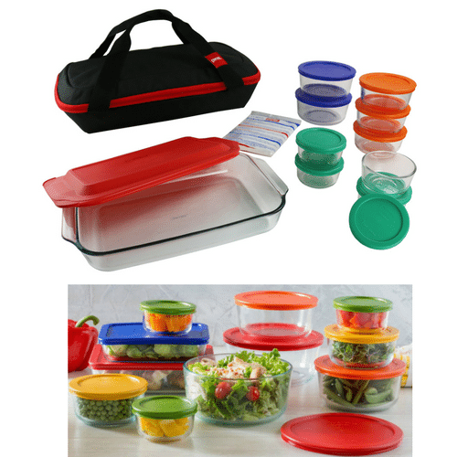 pyrex 22 piece food storage