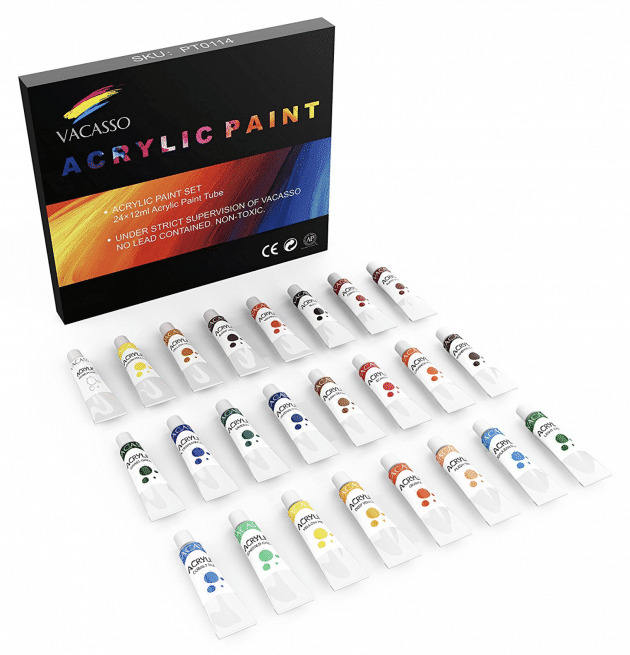Amazon 24Count Set of NonToxic Acrylic Paints 8.99 (Reg. 11.99