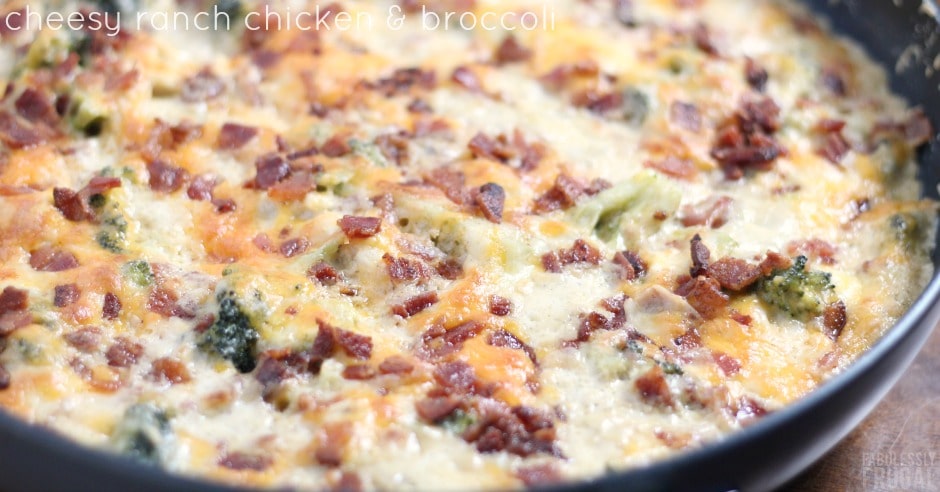 Cheesy Ranch Chicken & Broccoli Keto Recipe - Fabulessly ...