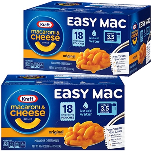 Amazon Kraft Easy Mac Macaroni & Cheese Microwaveable Packets 10.19