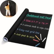 Gamiss: Chalkboard Removable Washable Blackboard Wall Sticker $3.99 (Reg....