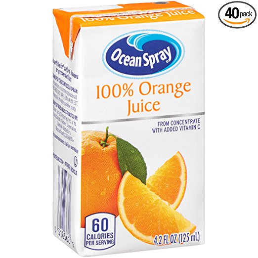 Amazon Ocean Spray Orange Juice, 4.2 Oz (Pack of 40) 10.70 (Reg. 12.