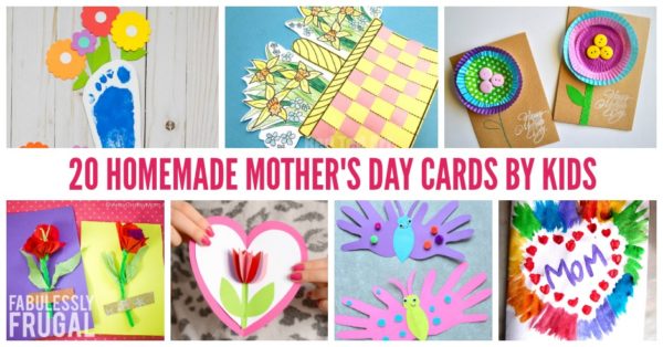 20 Homemade Mother's Day Card ideas for kids and teachers