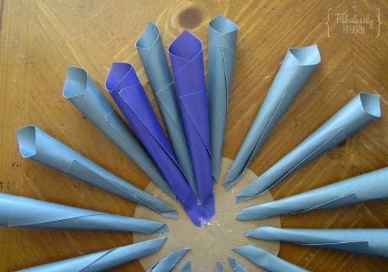 DIY Paper FLower second row of cones