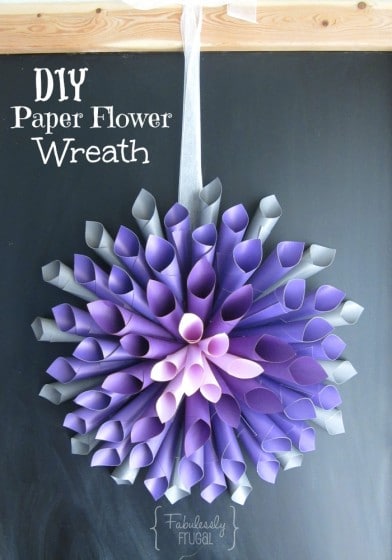 DIY Paper Flower Wreath FB