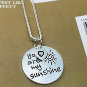 Amazon: You are My Sunshine Pendant Necklace with a Heart Charm $1.86 (Reg....