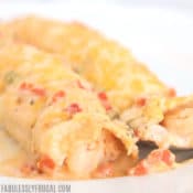 favorite shrimp enchiladas recipe with cheesy sauce
