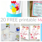 Free printable Mother's Day cards and questionnaires
