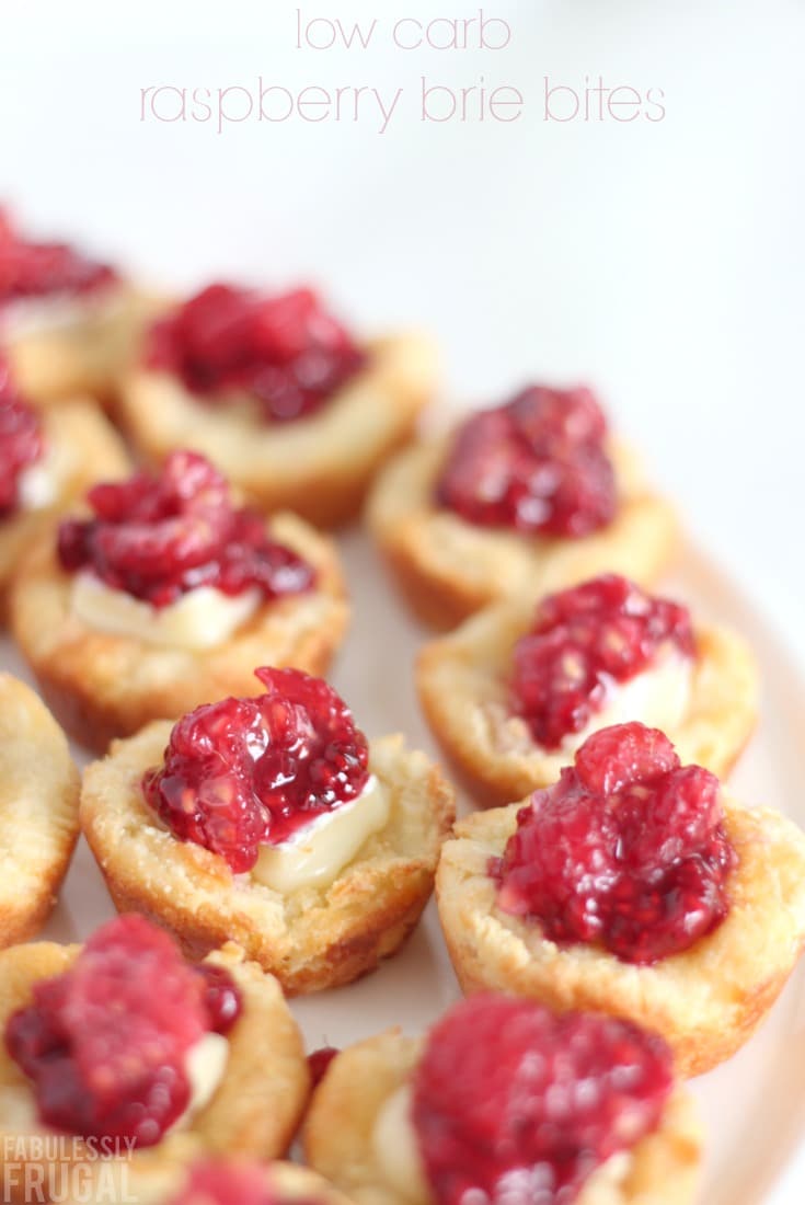 Raspberry Brie Bites Recipe - Low Carb Appetizer - Fabulessly Frugal