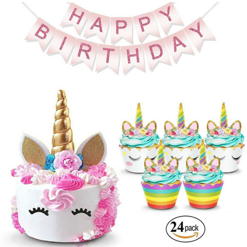  Amazon  Unicorn  Cake and Party  Decorations  12 93 Reg 