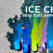 DIY ice chalk fun summer activity for kids