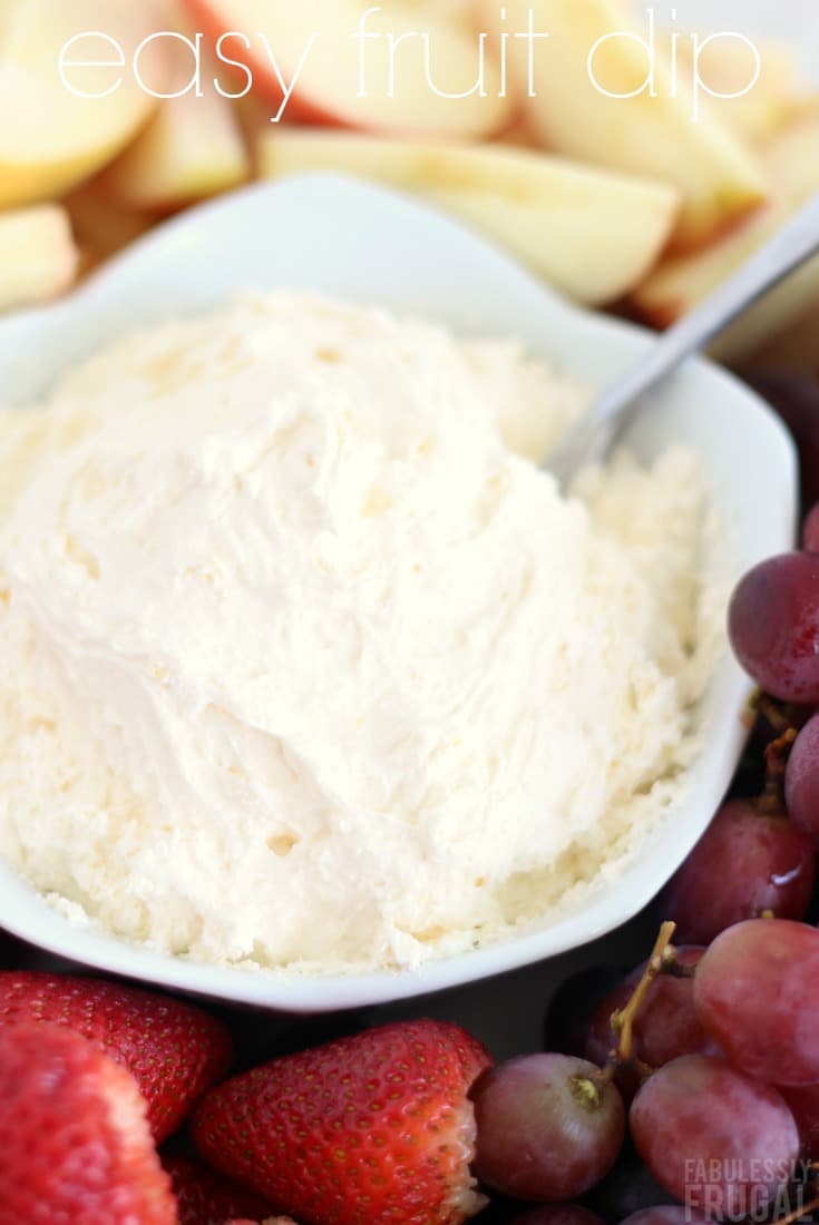 Easy Fruit Dip Recipe  Only 2 Ingredients  Fabulessly Frugal