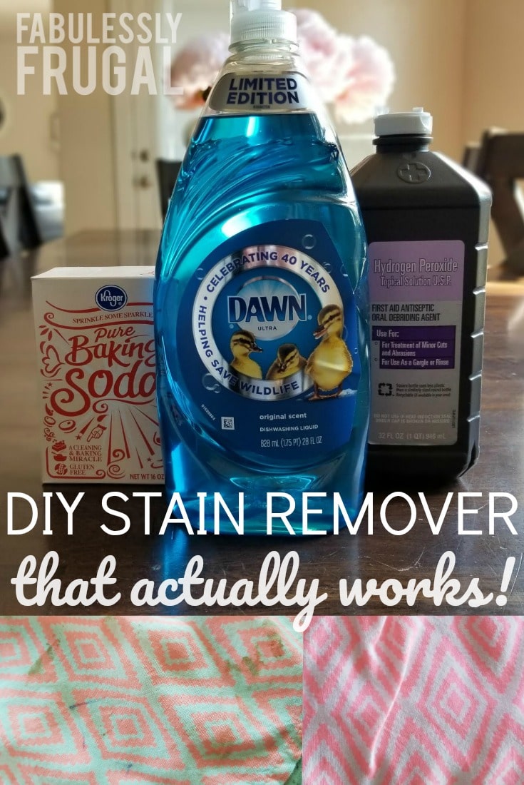 Homemade Stain Remover Using Strong and Gentle Dawn Dish Soap 