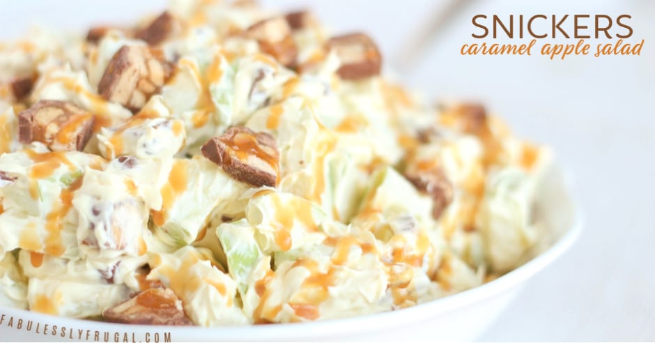 Snickers Caramel Apple Salad Recipe - The Gracious Wife