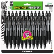 Amazon: 24 Pens of Black Zebra Pen Z-Grip Retractable Ballpoint Pen, Medium...