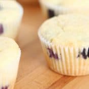 Amazing gluten-free, low carb, keto blueberry muffins recipe with almond flour